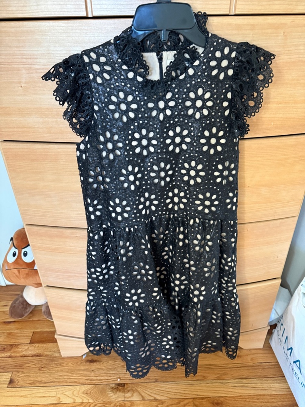 Women’s Black Eyelet Lace Dress